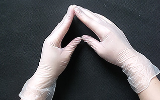 一次性PVC防護(hù)檢查手套240mm