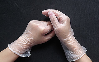 一次性PVC防護(hù)手套9寸240mm