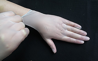 一次性勞防PVC手套9寸240mm