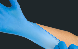 深藍(lán)色丁晴手套