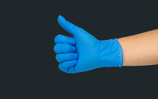 深藍(lán)色防酸堿實(shí)驗(yàn)室專(zhuān)用手套