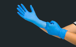 無(wú)粉耐酸堿實(shí)驗(yàn)室食品丁晴手套