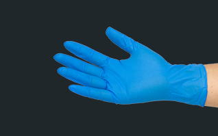 加厚深藍(lán)丁晴手套 9寸防油實(shí)驗(yàn)室食品加工丁腈手套